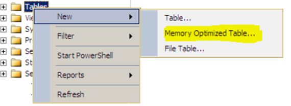 Memory Optimized Table in SQL Server 2014